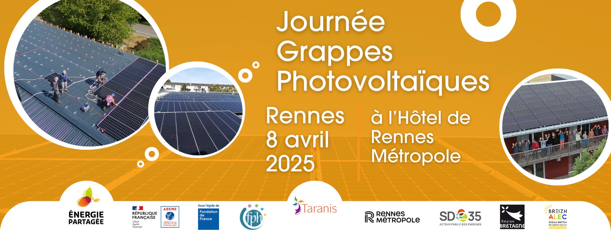 Journée Grappes photovoltaïques, organisée par les réseaux Energie Partagée et Taranis. 📍Rennes