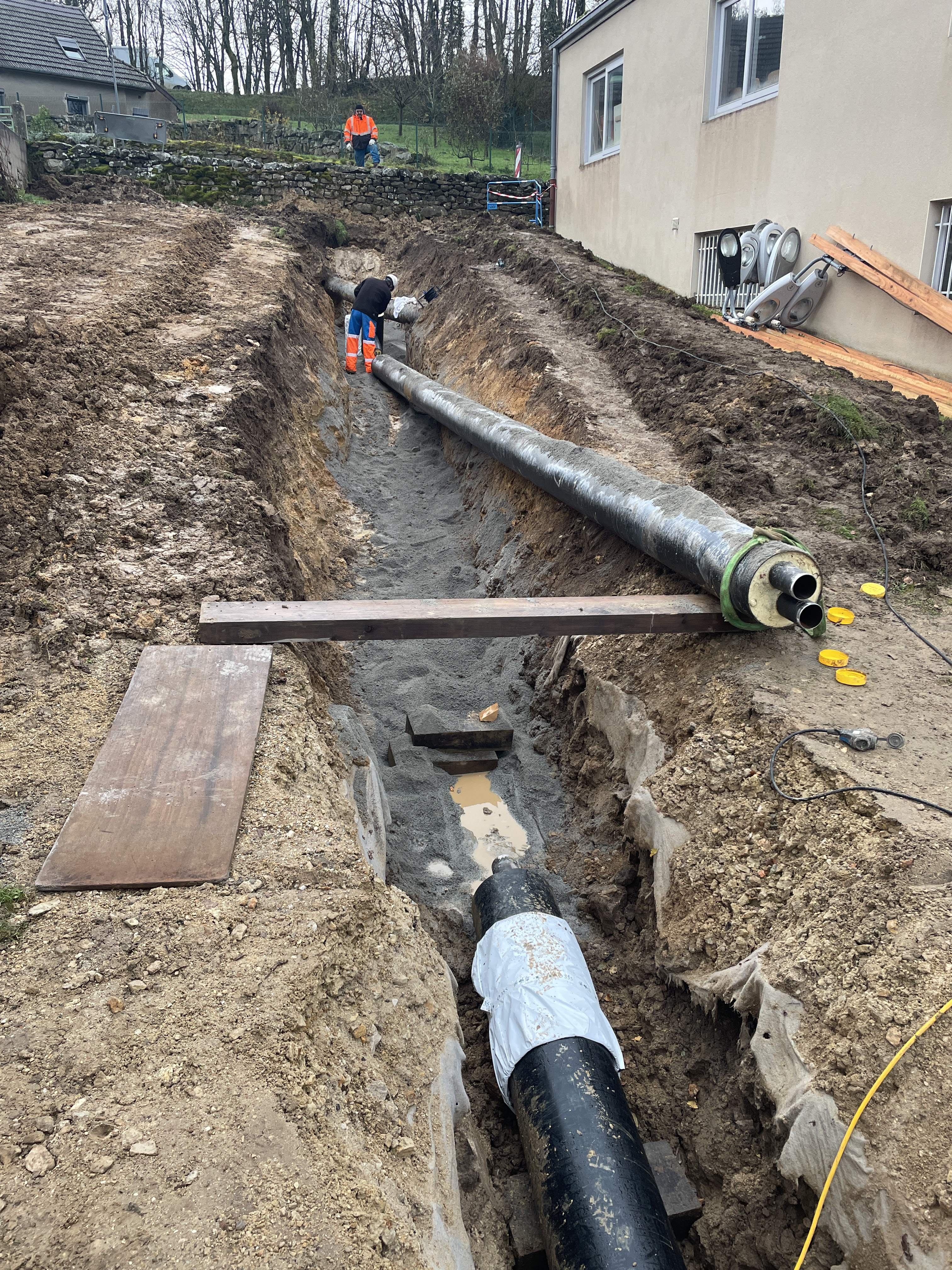 Photo des travaux du réseau de chaleur